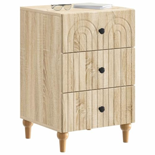 vidaXL Nachttisch Sonoma-Eiche 43x 41 x 66,5 cm Holzwerkstoff, Moderner Wohnraum, praktische Aufbewahrung, Coole Schlafzimmermöbel, stylischer Nachttisch, umweltfreundliches Design