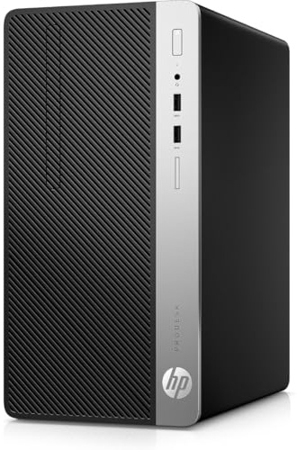 HP ProDesk 400 G6 Tour Ordinateur PC de Bureau, Ordinateur MT Intel Core i5-9500, 8 Go de RAM, 256 Go de SSD, US Clavier et Souris, Win11 Pro (Renouvellé)