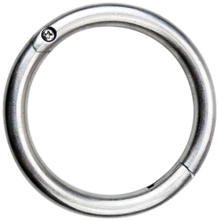ULTECHNOVO 1pezzi Anello Nasale per Bovini in Acciaio Inox Resistente Anello di Trazione Automatico per Bestiame Strumento Leggero e Pratico per Agricoltori Fornitura per Gestione Animali