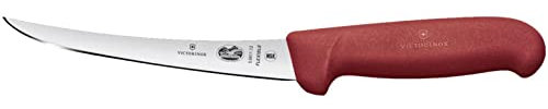 Victorinox 5.6611.12 Couteau à désosser avec Lame courbée/étroite, Acier Inoxydable, Rouge, 30 x 5 x 5 cm