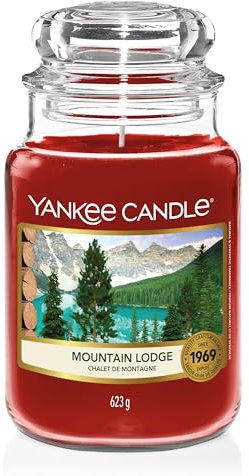 Yankee Candle Candela profumata in giara grande, Mountain Lodge, Durata Fino a 150 Ore, Regali ottimi per le donne