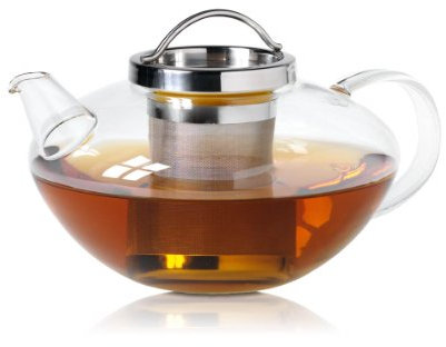 Wollenhaupt 49694 Tee-/Glas Kanne, Lotus mit Edelstahlsieb, 1.2 L