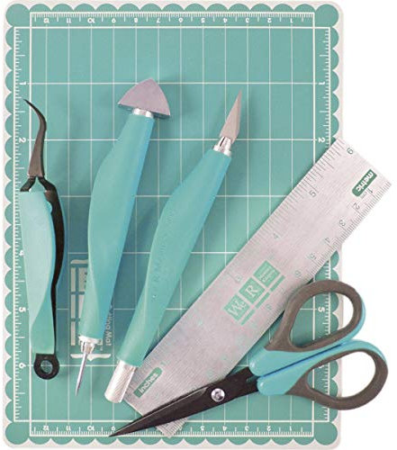 We R Memory Keepers Mini Kit Outils Scrapbooking 6 Pieces, Blanc