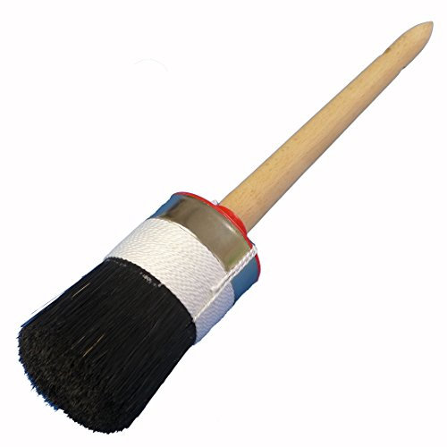 Pinceaux Professionnels de bague 89381 Taille 16 double fil avant bande, rouge vernis, poils 100 mm noire, Pinceau Peinture Brosse Rond