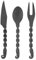 Battle-Merchant Geschmiedetes Essbesteck 3-teilig Messer, Gabel, Löffel - Dekoration - Besteck - LARP - Mittelalter - Wikinger