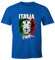 MoonWorks Herren T-Shirt Fanshirt Italien Fußball EM WM Löwe Flagge Italy Lion Fan Shirt blau L