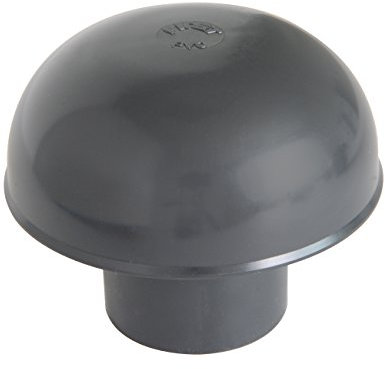 FIRST PLAST CDVM50A Cappello di Ventilazione Testa Esalatore CDVM50A-Y Chapeau de Ventilation tête exalateur, Noir, Ardoise, per tubo ø 50 mm