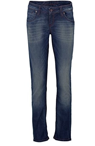 SOCCX Damen Jeans Skinny Slim Leg Jeans AN:GE:S125 Tight Leg, Farbe: Blau, Größe: 26/32
