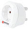 Skross 1.500201-E adaptador de enchufe eléctrico Tipo C (Europlug) Blanco - Adaptador para enchufe (Tipo C (Europlug), 100-250 V, 16 A, Blanco, 4000 W, 56 mm)