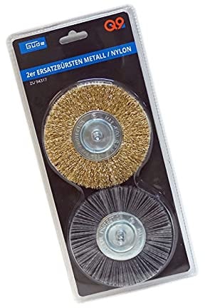 Güde 2er-Set Ersatzbürsten für Fugenreiniger GFR 401/94317 | Nylon- und Metallbürste | Ø110 mm | Ersatz Bürste