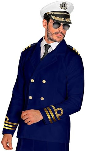 W WIDMANN MILANO Party Fashion - Kostüm Admiral Kapitänsjacke, Jackett, Matrose, Kapitän, Uniform, Faschingskostüme