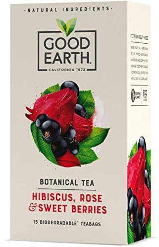 Good Earth Tea Co. Hibiscus, Sweet Berries & Rose Tea - 5 x 15 Teabags