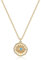 Mevecco Gold Dainty Evil Eye Necklace for Women 18K Gold Plated Cute Delicate Solitaire Cubic Zirconia Boho Protection Evil Eye Minimalist Simple Necklace Gift