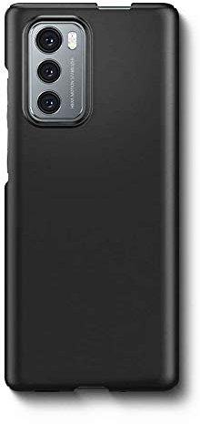 FanTing Für LG Wing 5G 5G Hülle, PC + Leder umwickelte Schutzhülle, Anti-Drop, Geeignet für LG Wing 5G Handy Schutzhülle.Schwarz