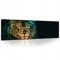 Bilder Abstrakt Löwe Schwarz Panorama 145x45 cm - Leinwandbild Modern Schlafzimmer Wohnzimmer Leinwandbilder Wandbild Kunstdruck Wandbilder Wand Bild auf Leinwand UV-Beständig Aufhängefertig