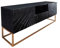 Riess Ambiente Massives TV Lowboard Scorpion 160cm schwarz Mangoholz aufwendige 3D Schnitzereien TV-Board Wohnzimmerschrank