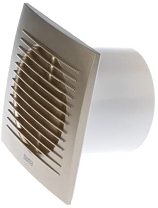 LIRAST Diameter 100 mm Gold Bathroom Fan with Timer - Fan with Ball Bearing - Fan for Efficient Ventilation in Bathroom Kitchen Toilet