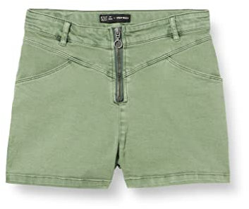 IKKS Jungen Vert Taille Haute Zippé Xu26024.51 Shorts, Khaki Used, 164