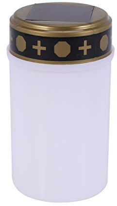 Blanc Bougie de CimetièRe pour le CimetièRe LumièRes Solaires Tombes avec éClairage LED la Lampe de CimetièRe 1 PièCes SéRies