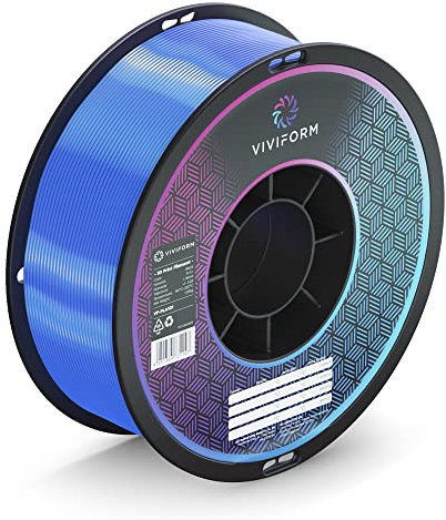 Viviform silk PLA Filament für 3D Drucker | 1kg Rolle | ∅1,75mm +/- 0,03mm | Blau, VF-PLA411