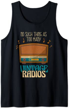 No Such Thing As Many Vintage Radios Radio Amateur Tank Top