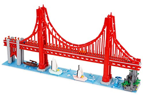 LULUFUN Baustein-Set,Golden Gate Bridge Model Building Block Kit 3880 Stück,Berühmter Architektur-Mini-Baustein,Sammlungsmodellsätze, Spielzeuggeschenke für Kinder und Erwachsene