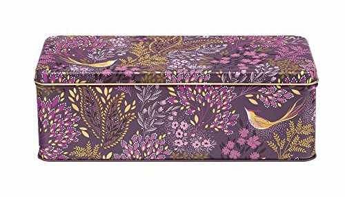Elite Gift Boxes Sara Miller - Haveli Garden Long Deep Rectangular (cracker) Tin 240 x 100 x 70mm