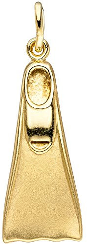 Anhänger Flosse Taucherflosse Schwimmflosse aus 333 Gold Gelbgold teilmattiert