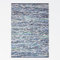 MY-RUG Fleckerlteppich bunt 120 x 170 cm - Grau Blau, handgewebt, recycelte Baumwolle als Flickenteppich gestreift und moderner Kelim Chindi Teppich Rajesh