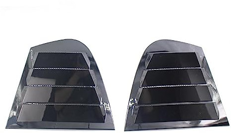 2 Stücke Glänzend Schwarz Heckscheibe Seite Vent Shutter Jalousie Abdeckung Trim Aufkleber Für B&MW 3 Serie E90 2009 2010 2011 Heckspoiler Kofferraumspoiler