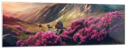 Panorama Bilder auf Glas 160x50cm Glasbild Landschaft Natur Berge Groß XXL Wanddeko Bild im Glas Schlafzimmer Küche Wandbilder Dekoration Wohnzimmer Modern Wand Kunstdruck Art GAB160x50-5799