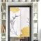 Rideau de Porte de Style Japonais Noren en Coton et Lin Noren Rideau Japonais Long jaune noir Rideau de Porte de Style Japonais Tapisserie Fenêtre pour décoration de la Maison 65 x 90 cm