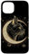 Hülle für iPhone 13 Katze Halbmond Gothic Hexe Schwarz Katzenliebhaber