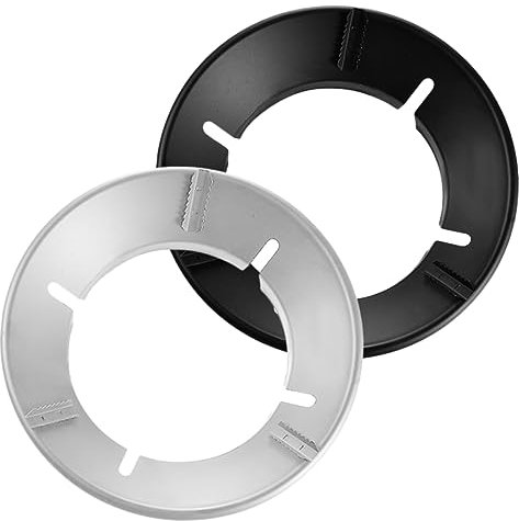 jojofuny 2pcs Metal Windproof Wok Ring Support for Gas Stove Cooktop Range Holder Bracket Wok Stand Kitchen Accessory