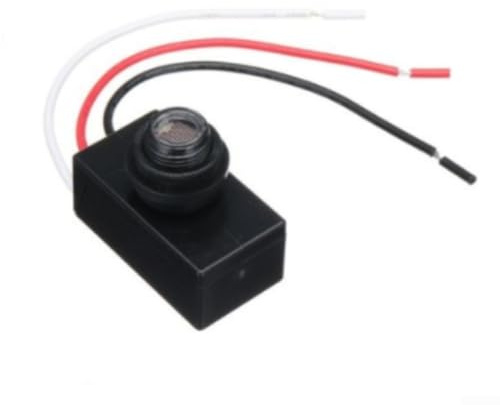Photocell Sensor, DC 12V-48V Street Light Control Switch Button Style Dusk to Dawn Photocell Sensor Switches