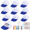 10 Piezas Gorras infantiles para pintar,Gorra de graffiti,gorra de béisbol DIY con pegatinas de piedras preciosas,gorra de béisbol infantil, gorra blanca infantil,para Cumpleaños Regalo Niños Interior
