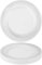 MATANA 20 Platos Premium de Plástico Duro Blanco con Borde Plateado, 25cm - Resistentes, Elegantes y Reutilizables - Bodas, Cumpleaños, Navidad, Barbacoas, Fiestas