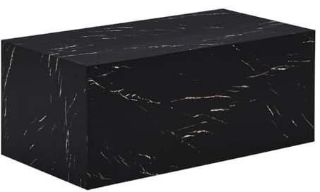 Home Deluxe - Couchtisch Amiri L - Farbe: Schwarz, Größe: 95 x 50 cm, MDF Platte, bereits fertig montiert I Wohnzimmertisch Beistelltisch Sofatisch