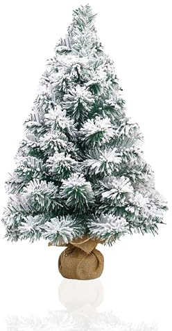 Gesar albero innevato di natale - Alberello di due dimensioni con 50/60 punte - Albero di Natale (60 cm 60 punte) - Pino Albero di Natale
