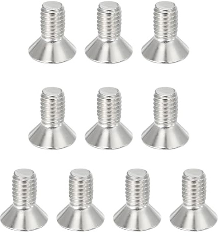PATIKIL 3/8-16 x 3/4 Tornillos de Cabeza Plana Avellanada, Paquete de 10 Pernos Avellanados Planos Hexagonal de Acero Inoxidable 304 18-8 Rosca Completa Grado 6.8