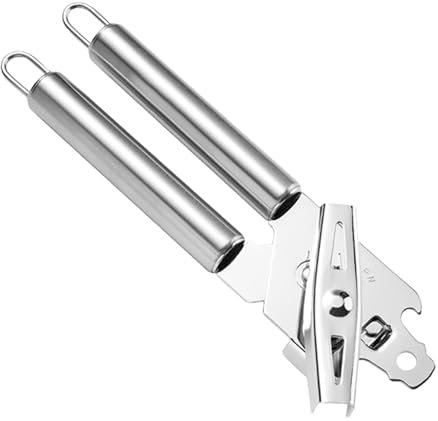 Eventerde Abrelatas de cocina, abrelatas multifuncional,Abrelatas y abridores de botellas manuales de acero inoxidable de alta resistencia | Abridor de mano resistente de corte seguro profesional