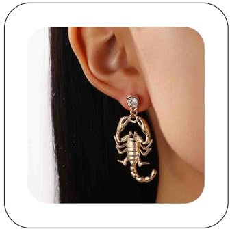 Cybche Punk Skorpion Ohrringe Kristall Skorpion Ohrringe Gold Skorpion Ohrringe Halloween Skorpion Ohrringe Funkelnde Cz Ohrstecker Ohrringe Schmuck Für Frauen
