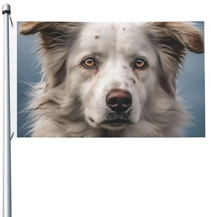 Deko-Flagge Großer Hund Fahne Uv Beständig Banner Wasserdicht Gartenflagge Für Außen Partys Innen 152X90Cm