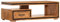 Couchtisch mit 1 Ablage und 1 Schublade, Beistelltisch Sofatisch Kaffeetisch Wohnzimmertisch, Einfacher Aufbau, Massivholz Akazie 100x45x33 cm