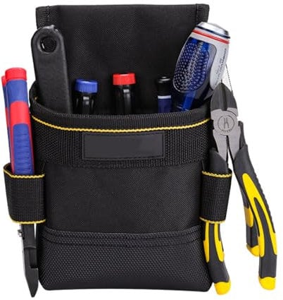 Tool Belt Pouch, Electrician Pouch,Tool Belts for Men,Double Pocket Organiser for Tools and for Small Parts for Builders, Carpenters, Gardeners.