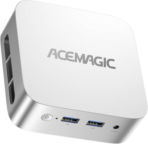 ACEMAGICIAN V1 Mini PC,12th Gen Ιntel Alder Lake N97 Mini PC (bis zu 3,60 GHz),16GB DDR4 512GB M.2 SSD Mini Desktop PC mit W11 Pro | RJ45 | 4K HDMI+DP | WiFi 5 für Zuhause/Büro/Schule