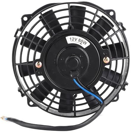 Juroupi Universal Electric Fan 8in for Radiator Auto Cooling Air Conditioning 10 Blades 12V 80W 2250 RPM