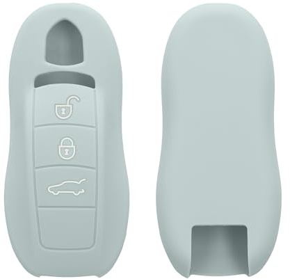 kwmobile Schlüsselhülle für Porsche 3-Tasten Autoschlüssel (nur Keyless) Hülle - Autoschlüssel Schlüssel Hülle aus Silikon - Schlüsselschutz Gehäuse in Cool Mint