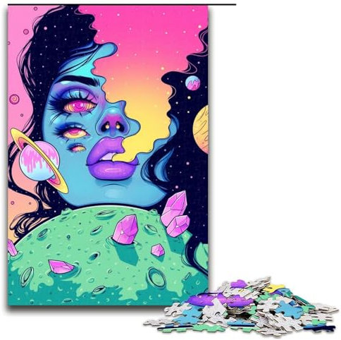 1000 teiliges Puzzle Kind des Kosmos Holzpuzzle Lernspiele Heimdekoration 75 x 50 cm