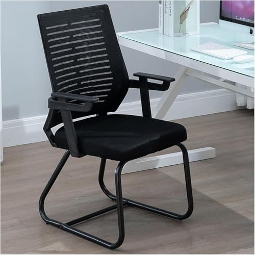 Office Gaming Computer Desk Chair-Stuhl-Geronomic Comfy Mesh Home Wide Stuhl Keine Räder, Armunterstützung, verbessertes Latex-Backstrestkissen für Studien, Arbeiten, Führungskräfte, Leben,